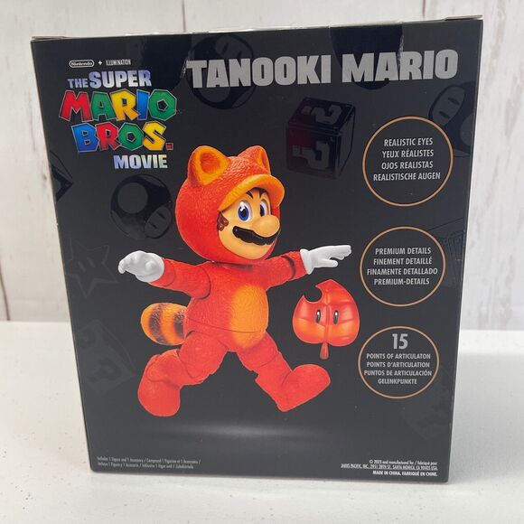 The Super Mario Bros Movie Toy Tanooki Fox Jakks 5" Action Figure - Picture 4 of 6
